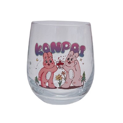 黄金大劈叉耐热玻璃卡通美式插画