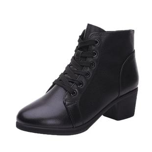 意中飞广场舞女真皮软底带跟舞蹈鞋秋冬季新款跳舞鞋水兵舞鞋靴子