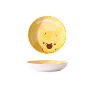 维尼熊陶瓷盘子家用2024新款釉下彩餐盘儿童圆盘可爱餐具菜盘深盘