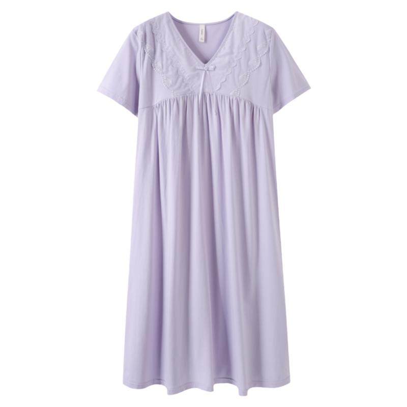 带胸垫睡裙女士夏季拉架棉家居服