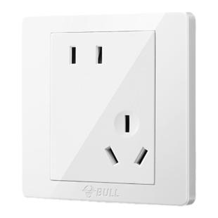 公牛开关插座空调热水器专用16A家用3孔插座面板86型暗装墙壁插座