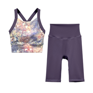 绝美瑜伽服套装女2026新款夏季时尚速干跑步健身训练运动背心短裤