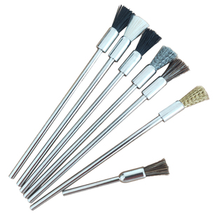 加长迷你不锈钢丝笔刷工业用羊毛尼龙丝铜丝除锈打磨艾灸盒清洁刷