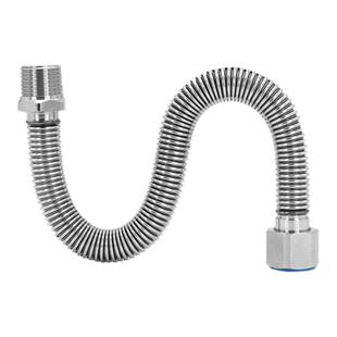 4分内外丝304不锈钢波纹管热水器马桶进出水管延长管金属防爆软管