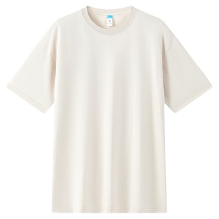 [纯棉]网易严选白色t恤男夏季短袖薄款上衣女纯色打底衫内搭小白T