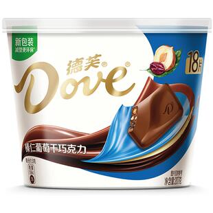 德芙榛仁葡萄干马年年货巧克力分享碗装休闲儿童小零食散装喜糖果