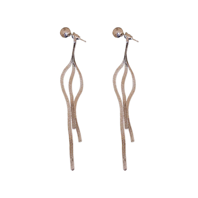 高级感长款流苏耳环小众设计感