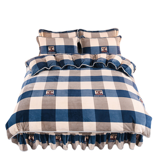 珊瑚绒牛奶绒被套单件冬季双面加绒加厚保暖被罩法兰绒被单套床品