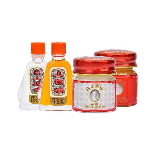 泰国SIANG PURE OIL白上标油蚊虫叮咬虫子咬止痒感冒头晕黄上标膏