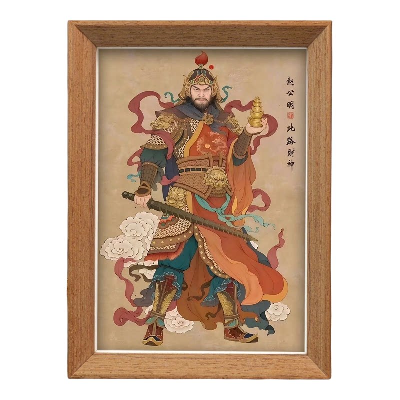 赵公明财神爷画像挂画招财供奉