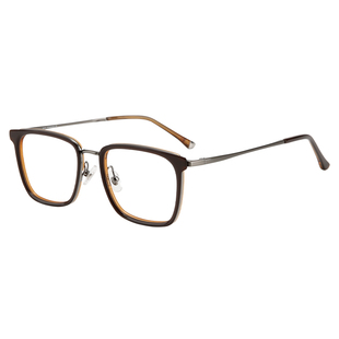 木川145MM眼镜男士近视商务方框超轻纯钛镜框可配度数网上配镜