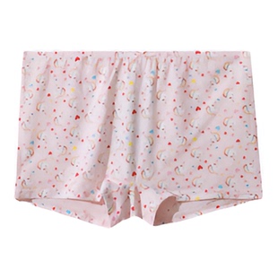 舒雅女童莫代尔棉内裤纯色卡通印花中大童学生平角底裤26727T