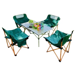 永丰户外休闲月亮椅户外露营野餐郊游休闲可折叠收纳方便折叠桌椅