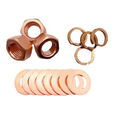 强达红铜导电六角螺母