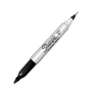 三福锐意防褪色马克笔油性双头黑无尘笔Sharpie32001实验室记号笔