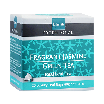 Dilmah迪尔玛E茉莉绿茶20袋三角茶包 斯里兰卡绿茶 进口绿茶