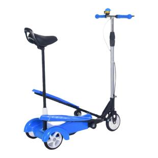 双翼踏行滑板车儿童3-12岁可坐可站双踏板平衡太空蛙式骑行滑板