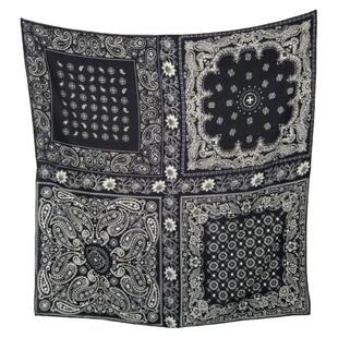 腰果花丝巾【bandana】双面印花百搭款丝羊毛保暖方巾围巾62cm