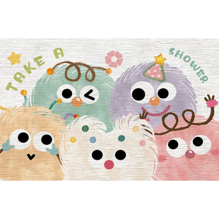 卡通浴室吸水地垫硬硅藻泥专用卫生间厕所门口防滑脚垫家用速干垫