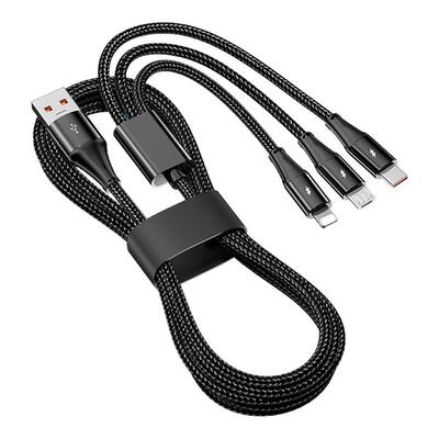 100W充电线一拖三数据线