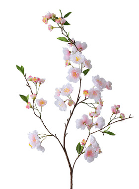 高品质桃花枝仿真花假花摆设