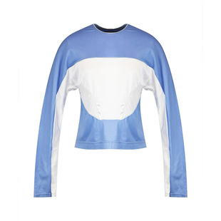 【欧阳娜娜同款】JennyFax拼接撞色保暖百搭舒适单衣长袖T恤内搭