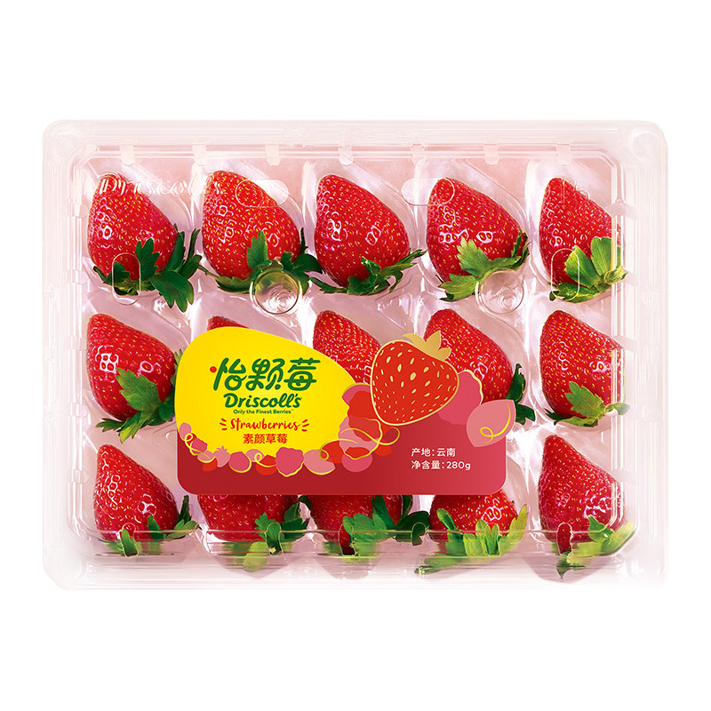 怡颗莓云南素颜草莓新鲜水果