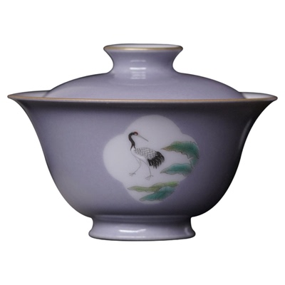 【赋山堂官方】青衣海棠清境盖碗