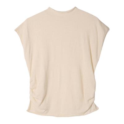 西町村屋气质中领收腰纯色打底衫