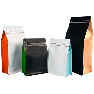 八边封自立袋咖啡豆包装袋单向阀咖啡袋气阀袋茶叶袋密封袋定制