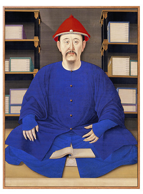 《康熙皇帝读书画像》书房装饰画