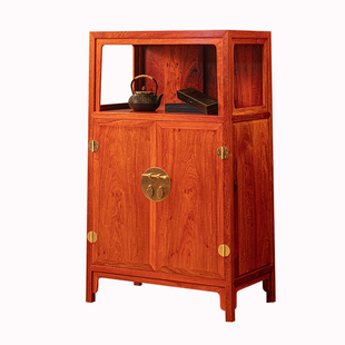 明式红木家具缅甸花梨木万历柜大果紫檀亮格柜客厅收纳柜储物柜