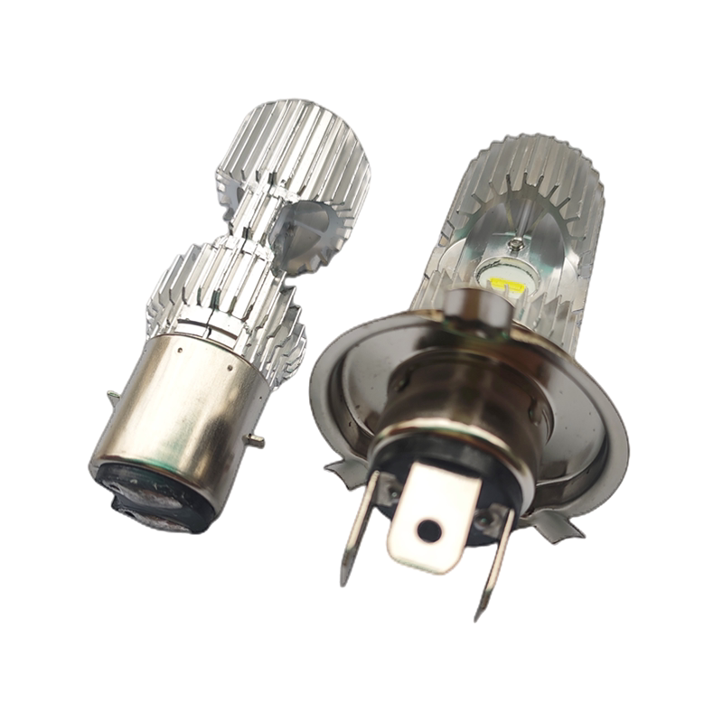 超亮50W犀牛眼LED太子摩托电动车大灯改装BA20D双爪H4三爪12-80V