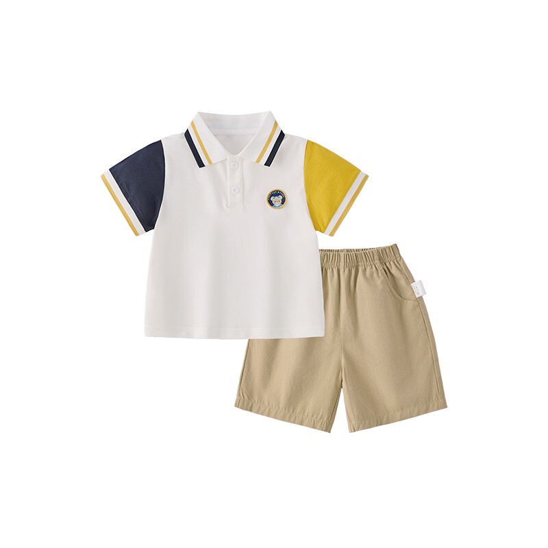 男童两件套2026夏季新款儿童短袖polo套装小童短裤薄款宝宝夏装男