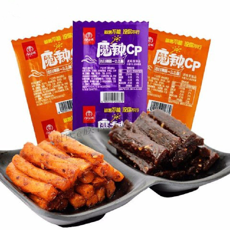 魔辣CP牛筋辣条网红辣条麻辣怀面筋制品