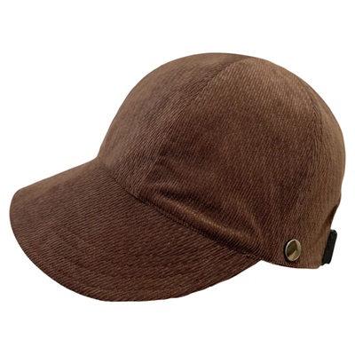 秋冬灯芯绒双面露思款格纹鸭舌帽