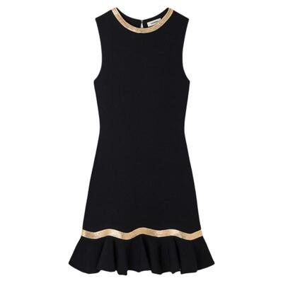 SANDRO亮片镶边荷叶边连衣裙