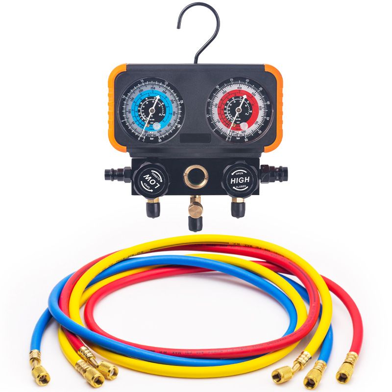 空调加氟 R22 R134 R410 R32双表阀 空调加液表 冷媒表组 加氟表