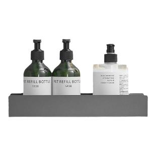 卫生间洗漱台置物架免打孔工字不锈钢隔板壁龛枪灰极简浴室收纳架