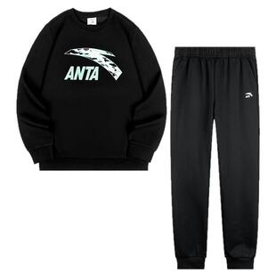 安踏儿童卫衣套装男童2026春季新款时髦帅气免搭运动休闲服两件套