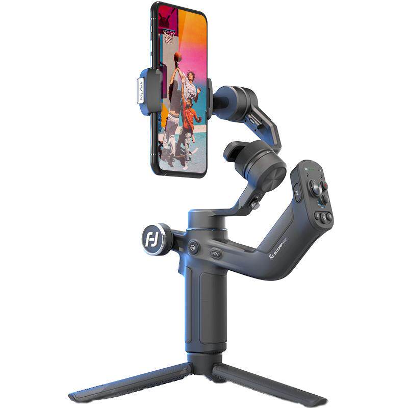 飞宇蝎子MiniP手机稳定器手持云台跟拍神器360度旋转正交三轴拍摄防抖提握一体直播设备