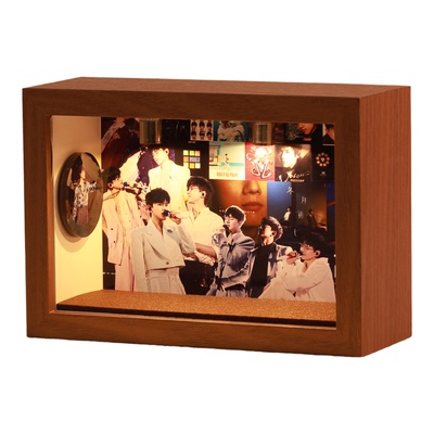 张杰周边造景相框桌面摆件送礼