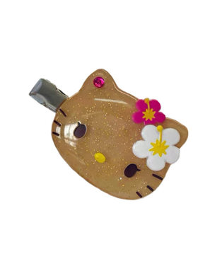 香菜奶奶 夏威夷黑皮kitty鸡蛋花发夹y2k刘海发夹库洛米甜美可爱