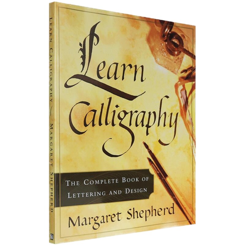 正版 英语字贴 英文原版 Learn Calligraphy英文进口书法字贴 手写印刷体意大利罗马斜衡水圆体 英文版书法学习艺术设计指导书