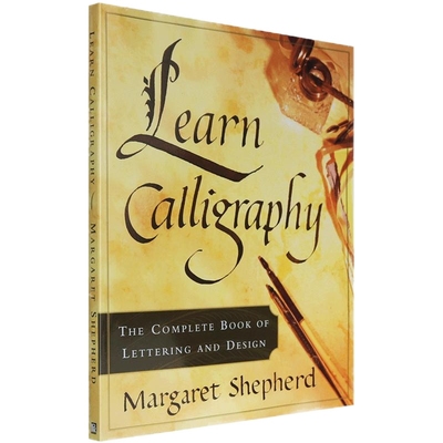 正版 英语字贴 英文原版 Learn Calligraphy英文进口书法字贴 手写印刷体意大利罗马斜衡水圆体 英文版书法学习艺术设计指导书
