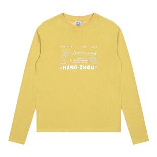 mostwanted 钉珠小花圆领长袖T恤春秋薄款百搭修身潮流上衣