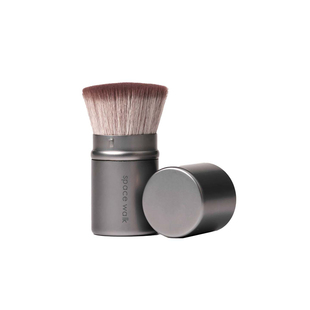 星兜便携平头粉饼刷超柔软纤维毛定妆刷腮红刷伸缩带盖化妆刷SW03