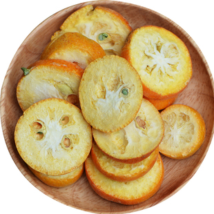 冻干金桔干特选原味无添加糖油皮泡水零食100g水果茶广西金橘片