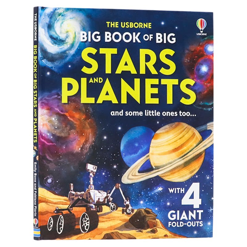 Usborne出品 关于恒星与行星的大书 英文原版 Big Book of Big Stars and Planets 儿童天文科普绘本 探索宇宙奥秘 启蒙认知 精装