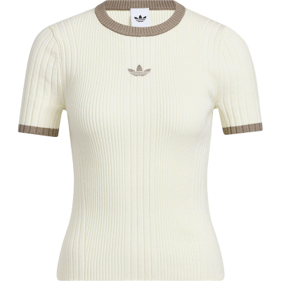 Adidas/阿迪达斯正品三叶草女士针织休闲修身日常短袖KS8494